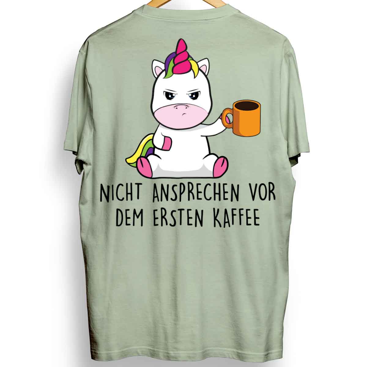 Ansprechen Cute Einhorn - Oversize Shirt Unisex Rückendruck