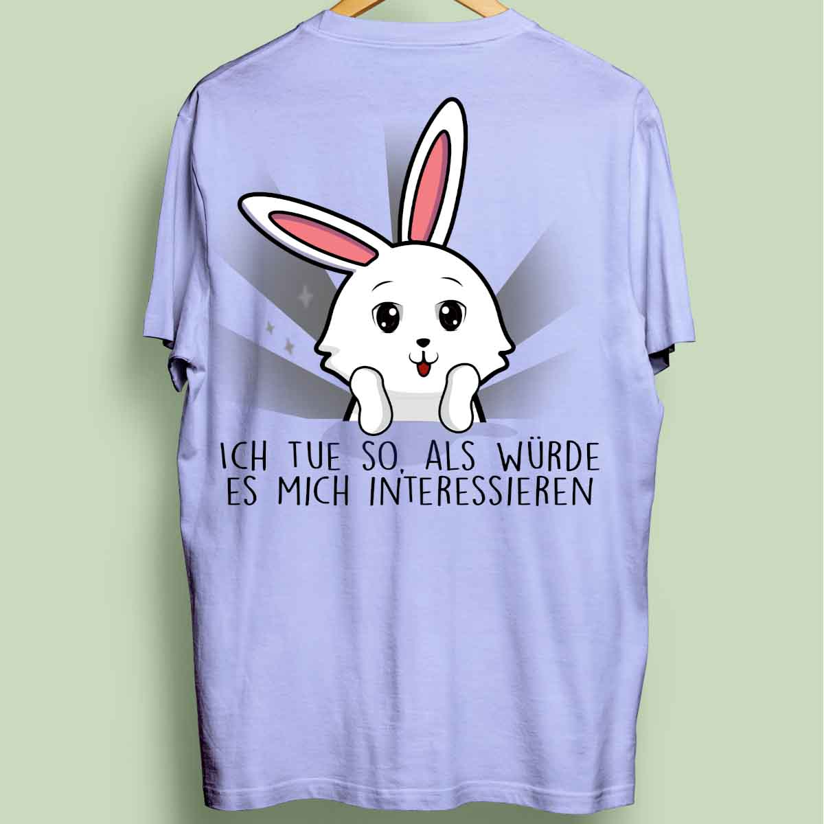 Interessieren Bunny - Oversize Shirt Unisex Rückendruck