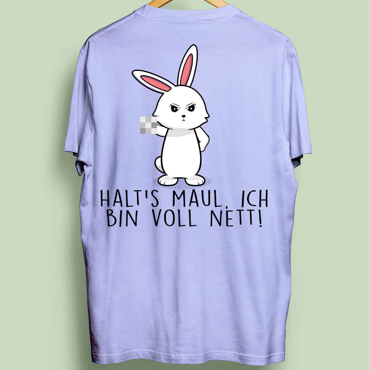 Voll Nett Bunny - Oversize Shirt Unisex Rückendruck