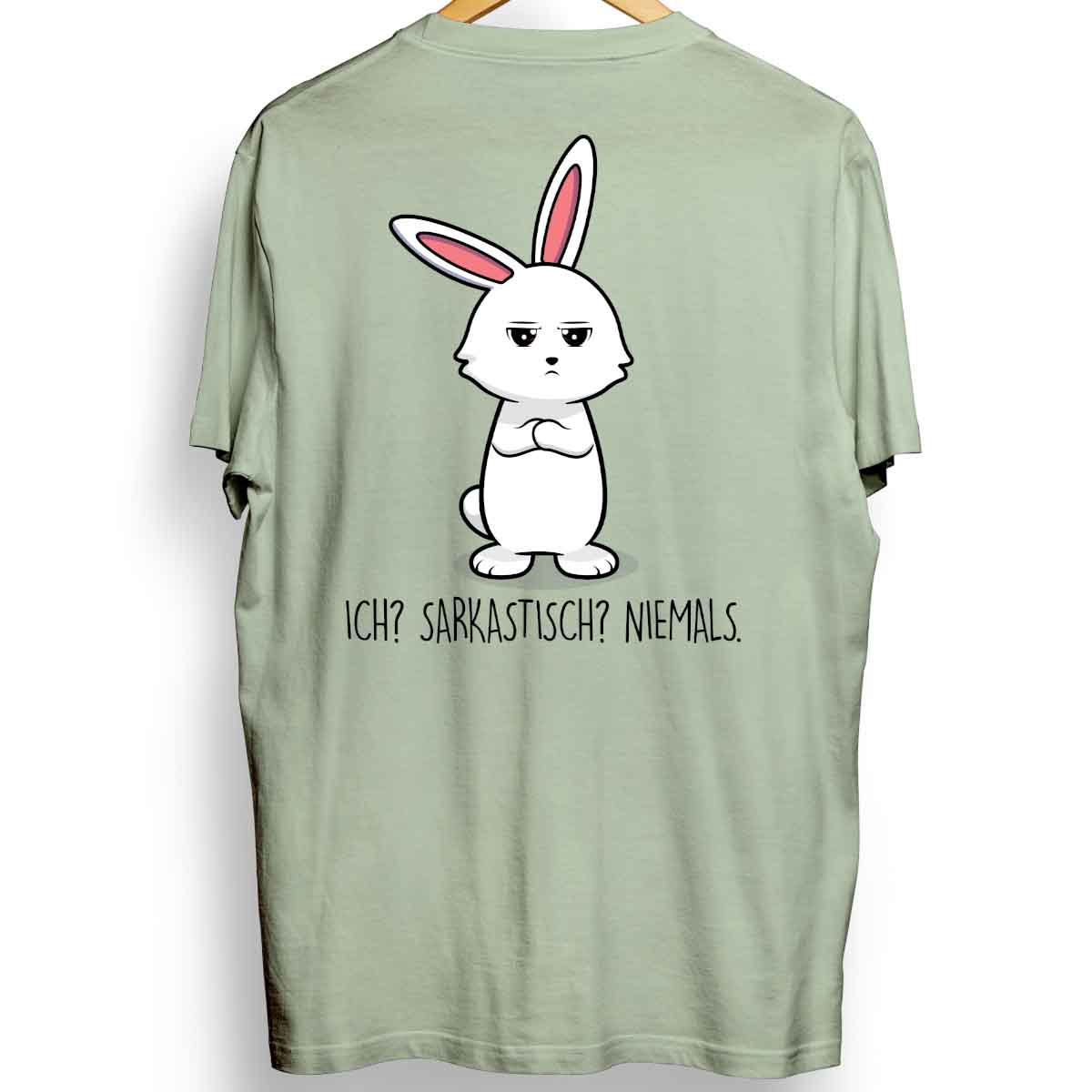 Sarkastisch Bunny - Oversize Shirt Unisex Rückendruck