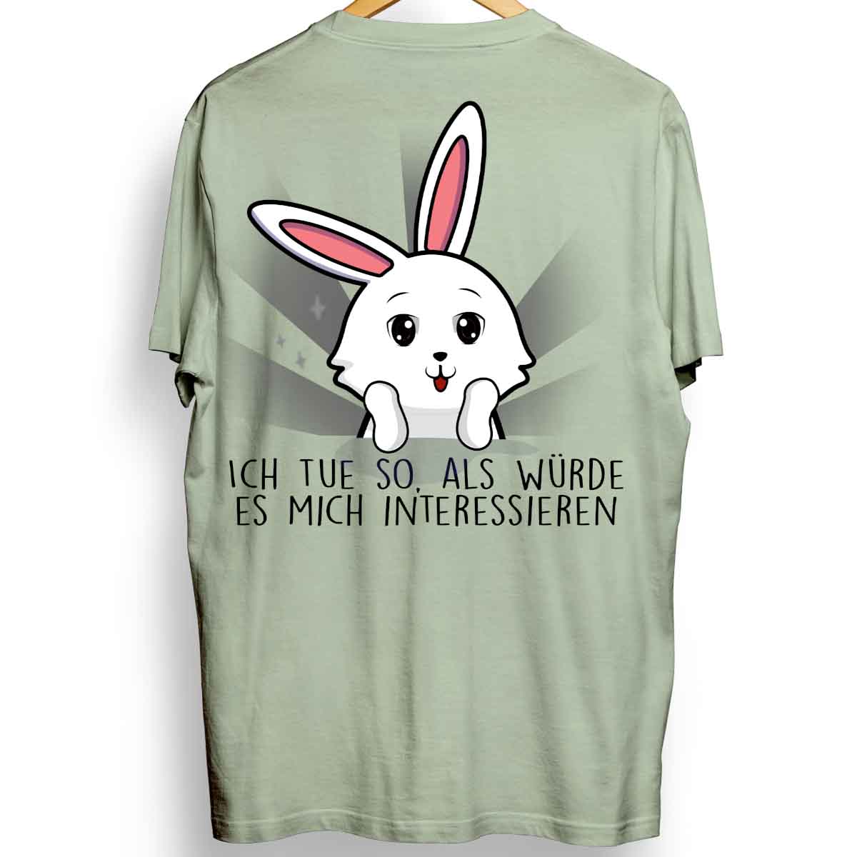 Interessieren Bunny - Oversize Shirt Unisex Rückendruck