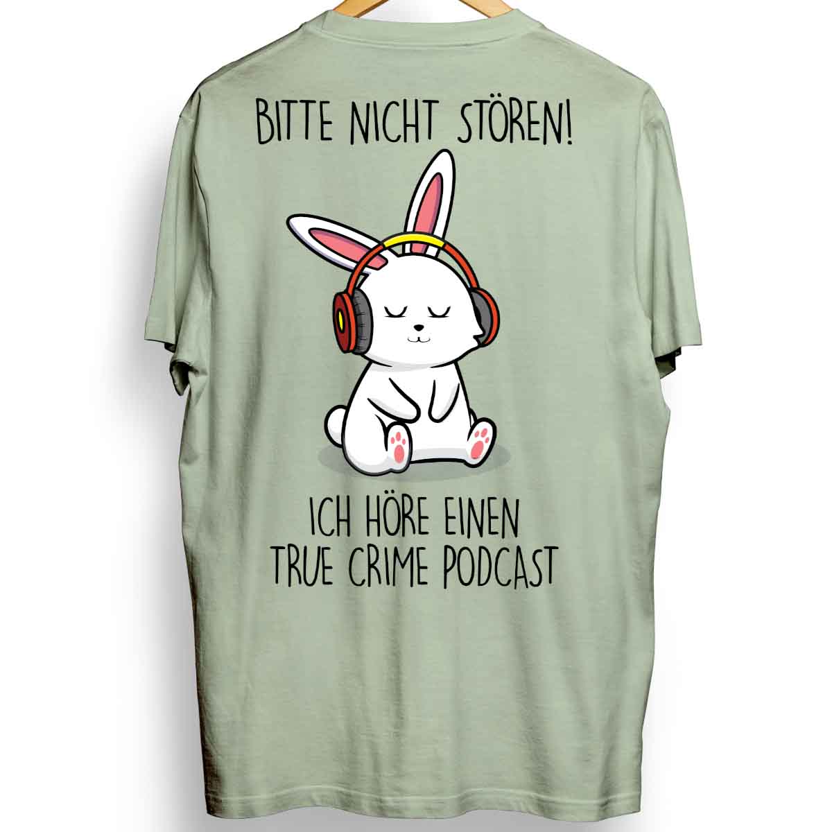 Podcast Bunny - Oversize Shirt Unisex Rückendruck