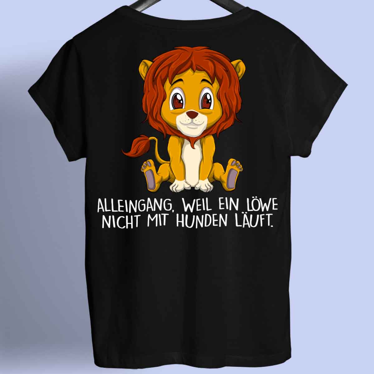 Alleingang Löwe - Shirt Rückendruck