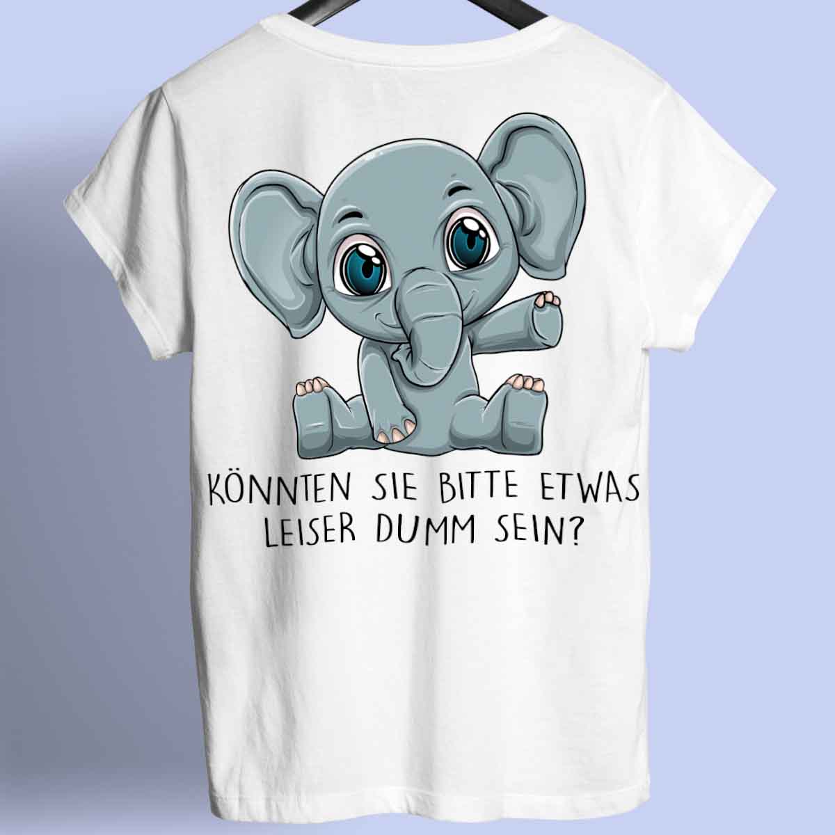 Leise Baby Elefant - Shirt Rückendruck