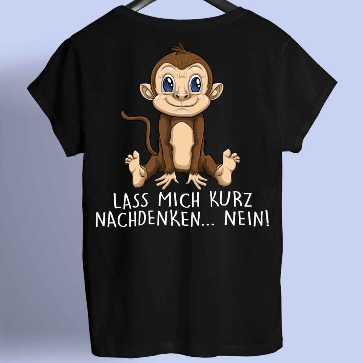 Nachdenken Affe Shirt Rückendruck