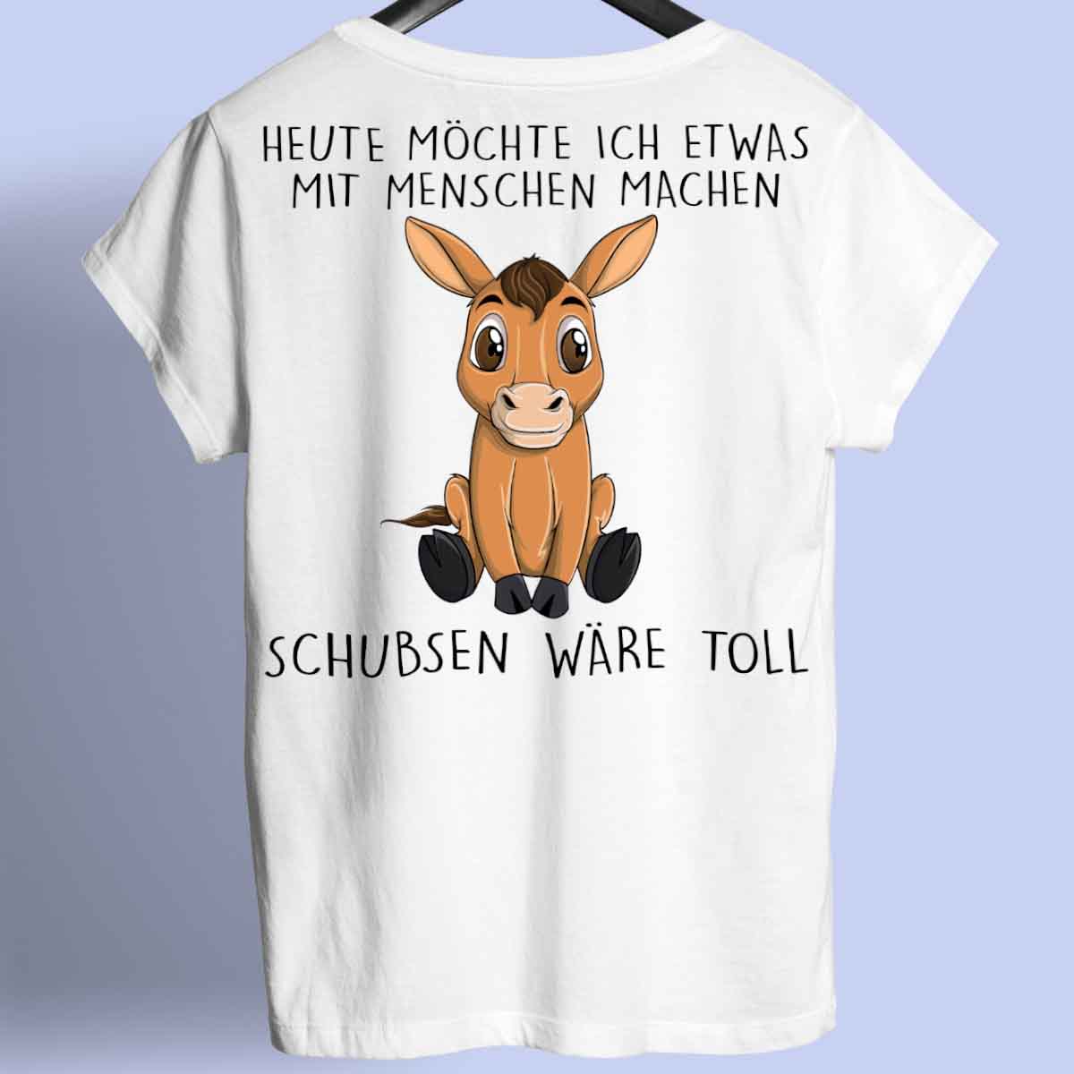 Schubsen Pferd - Shirt Rückendruck