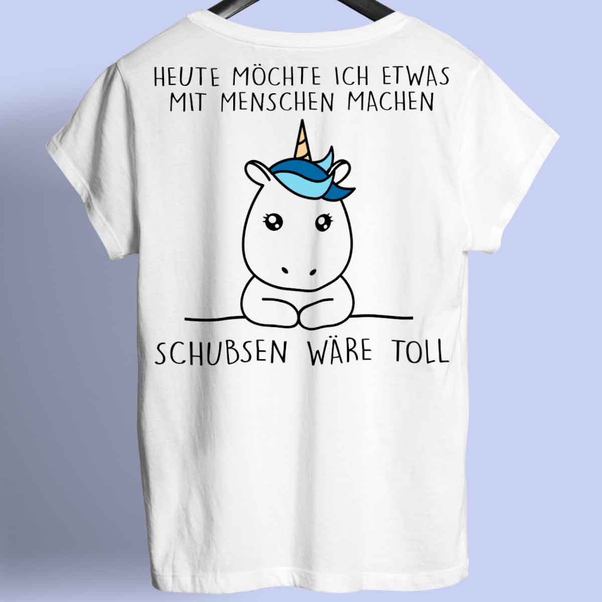 Schubsen Simple Einhorn - Shirt Rückendruck