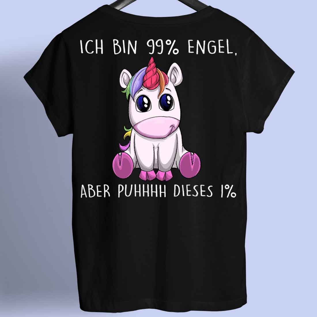 Engel Einhorn - Shirt Rückendruck