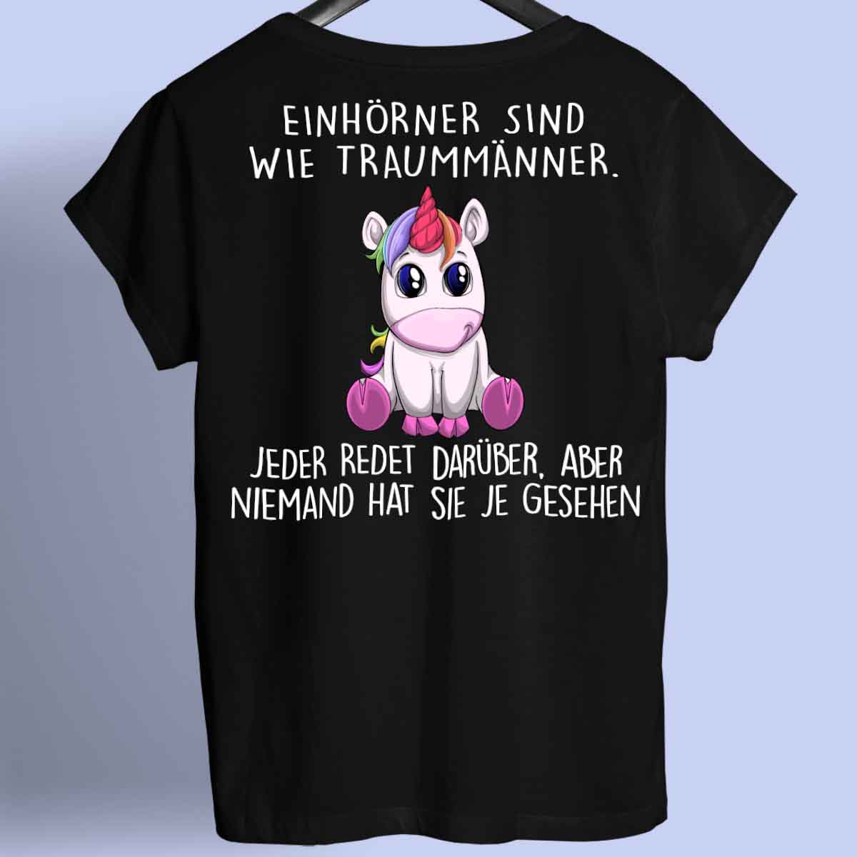 Traummänner Einhorn - Shirt Rückendruck