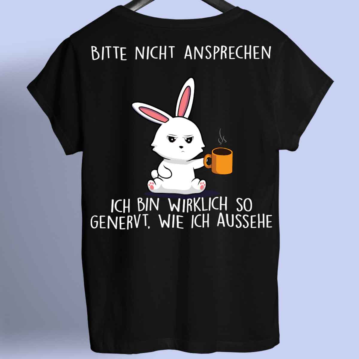 Genervt Bunny - Shirt Unisex Rückendruck