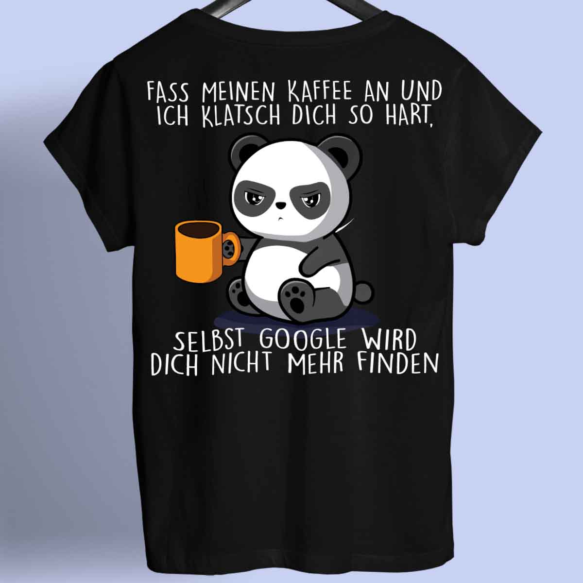 Google Cute Panda - Shirt Unisex Rückendruck