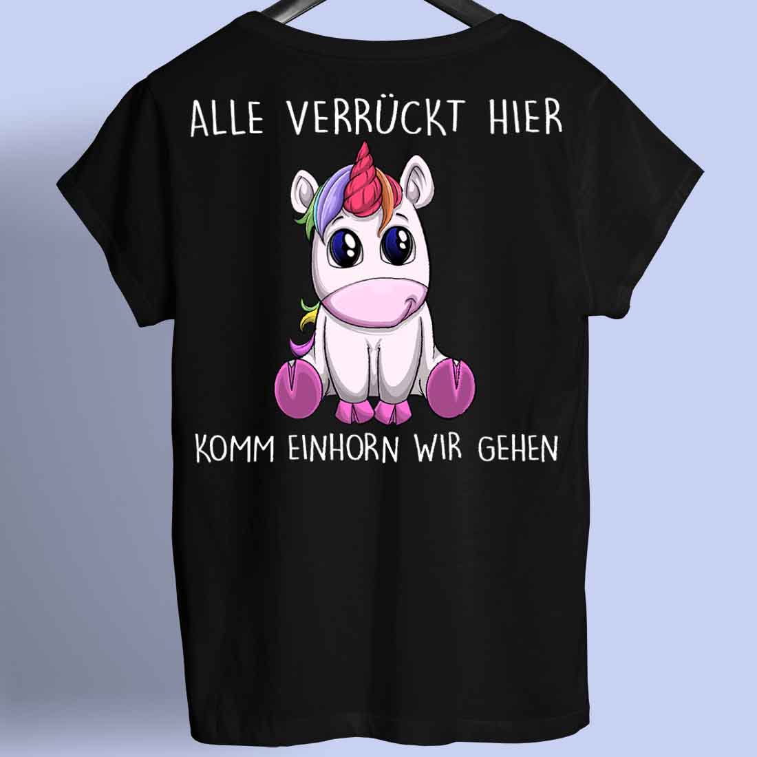 Komm Einhorn - Shirt Rückendruck