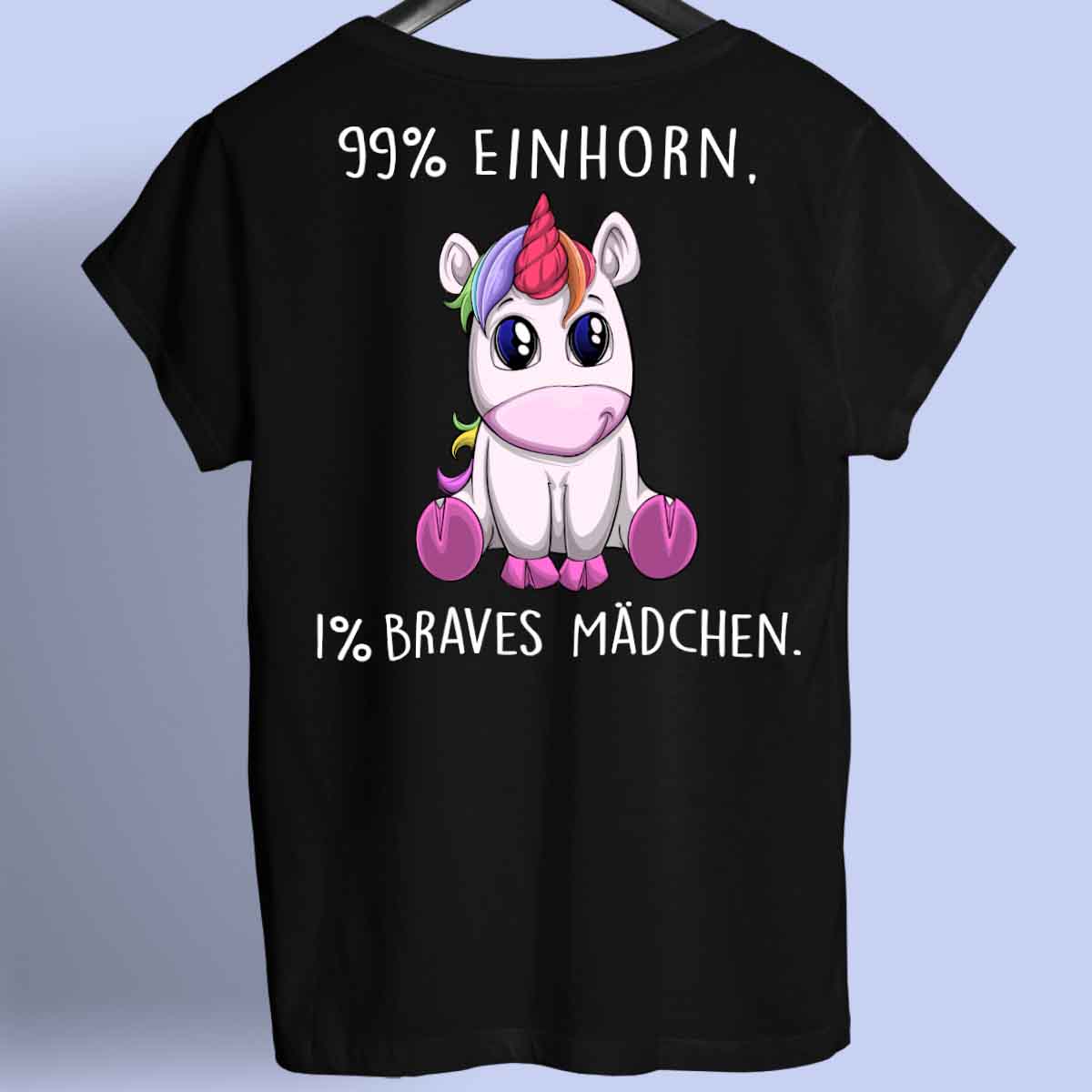 Braves Einhorn - Shirt Rückendruck