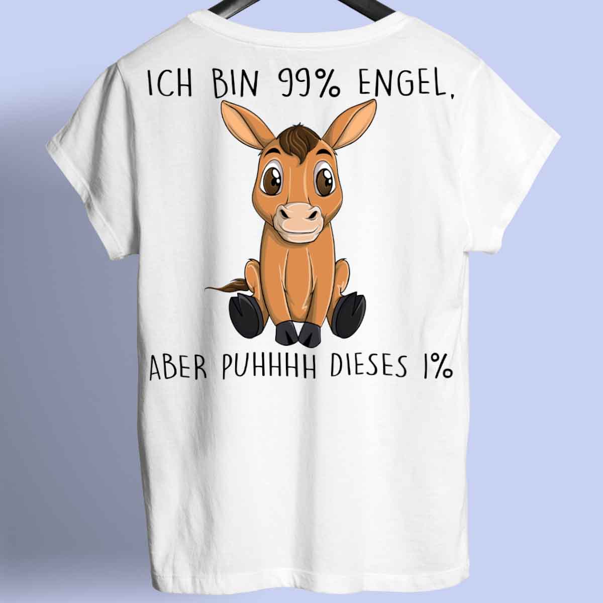 Engel Pferd - Shirt Rückendruck