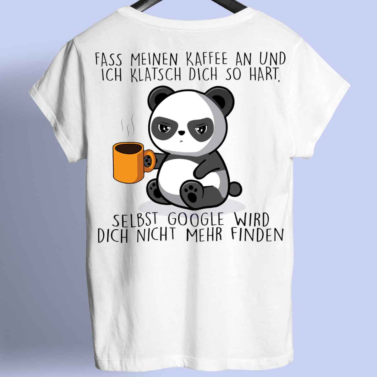 Google Cute Panda - Shirt Unisex Rückendruck