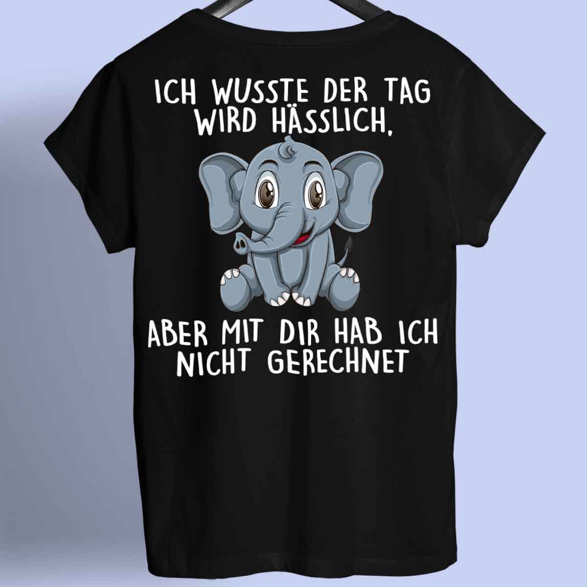 Hässlich Elefant - Shirt Unisex Rückendruck