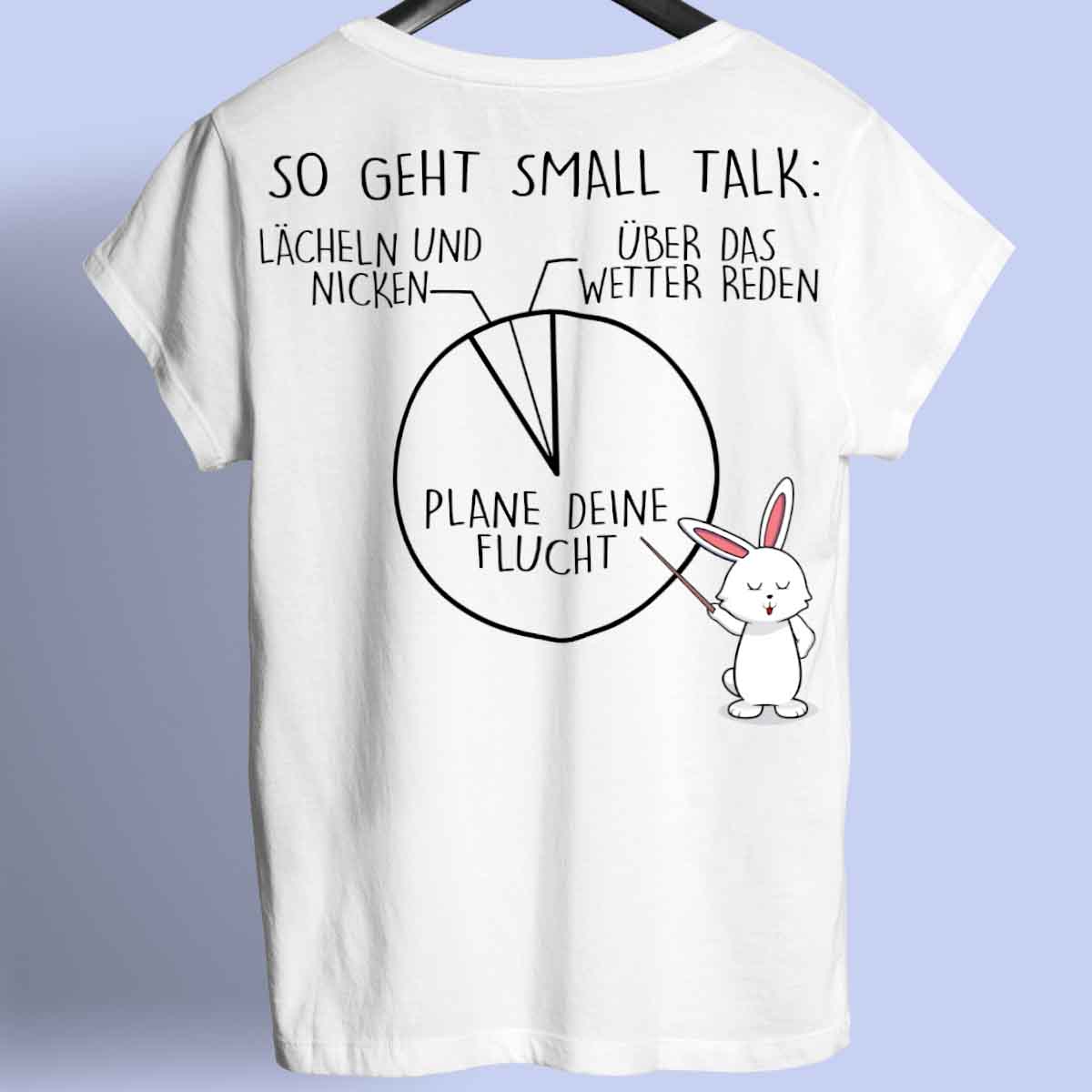 Small Talk Bunny - Shirt Unisex Rückendruck