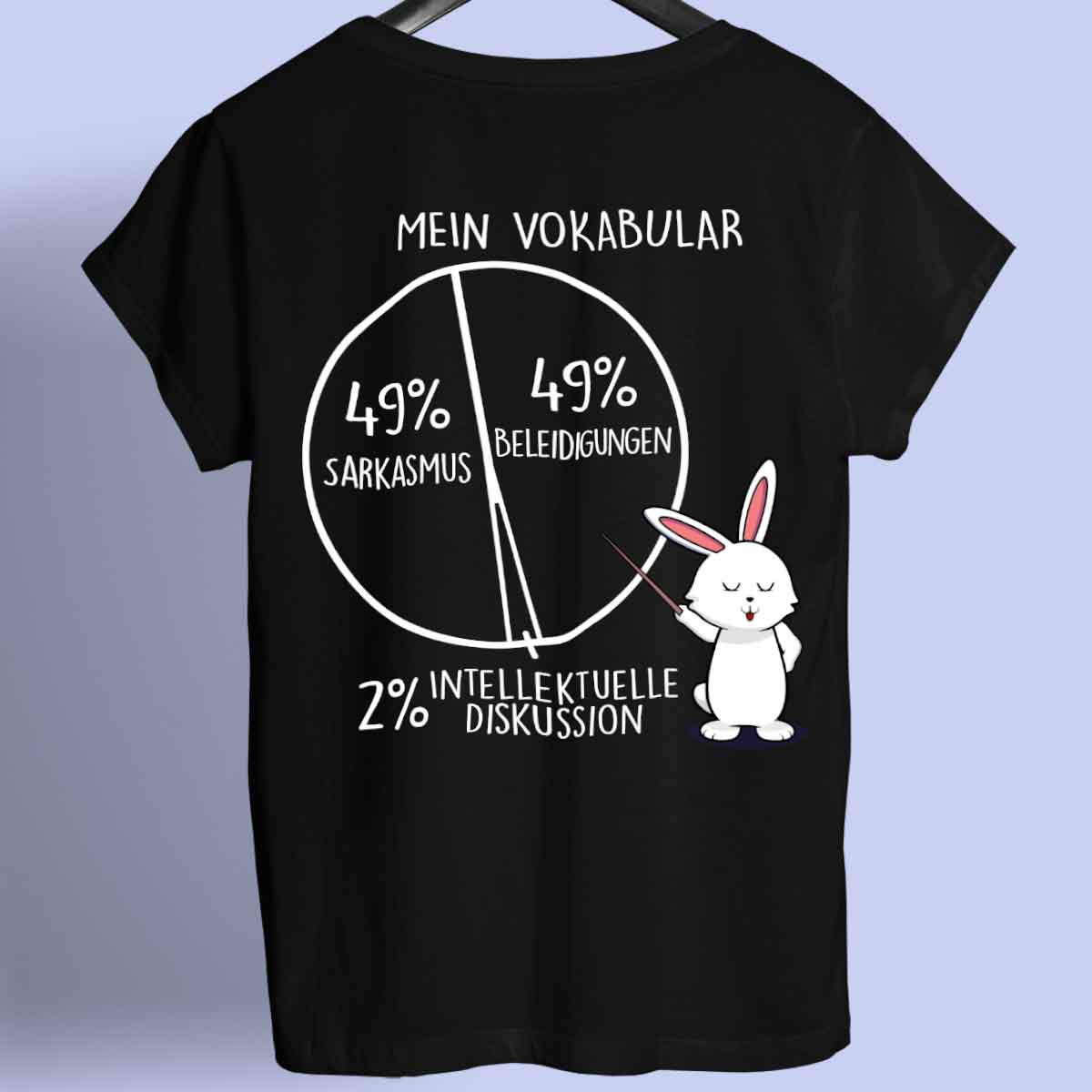 Vokabular Bunny - Shirt Rückendruck