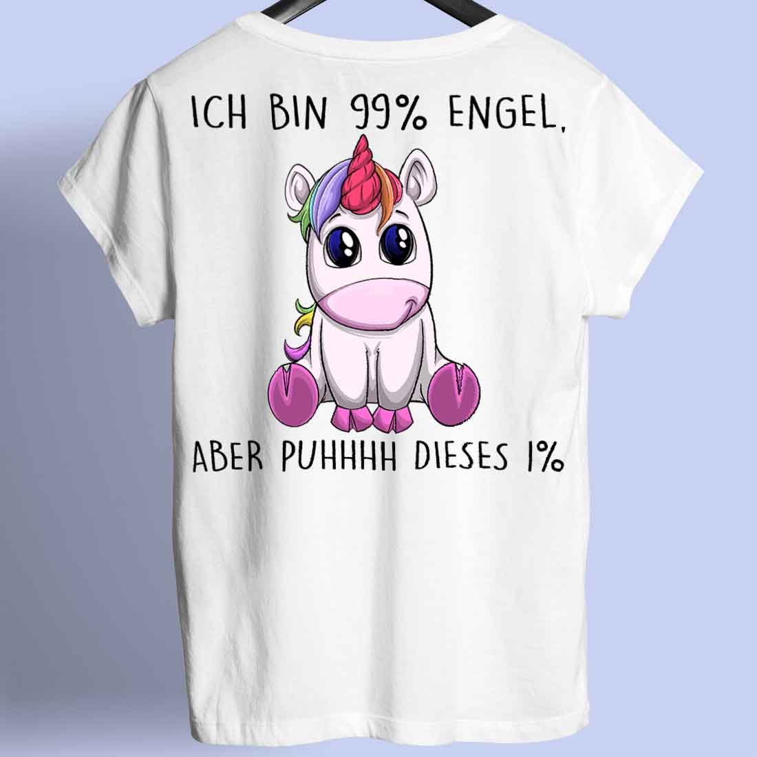 Engel Einhorn - Shirt Rückendruck