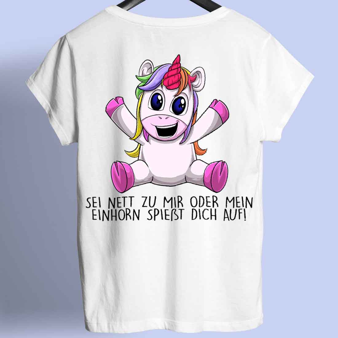Aufspießen Unicorn - Shirt Rückendruck
