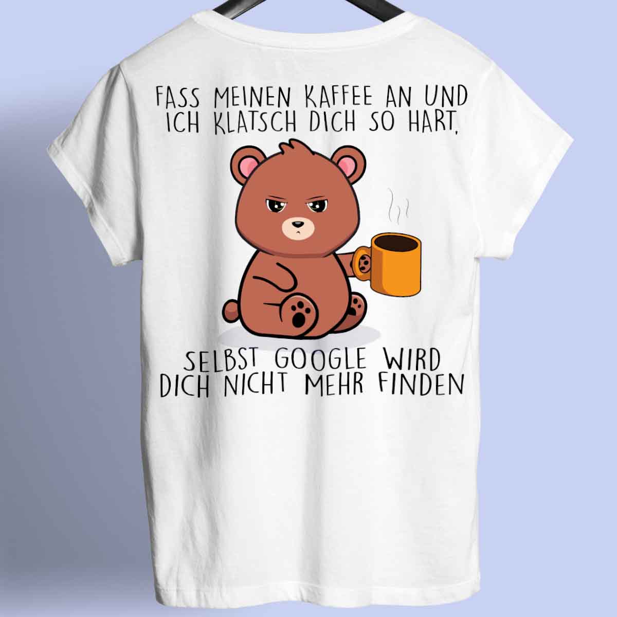 Google Cute Bär - Shirt Unisex Rückendruck