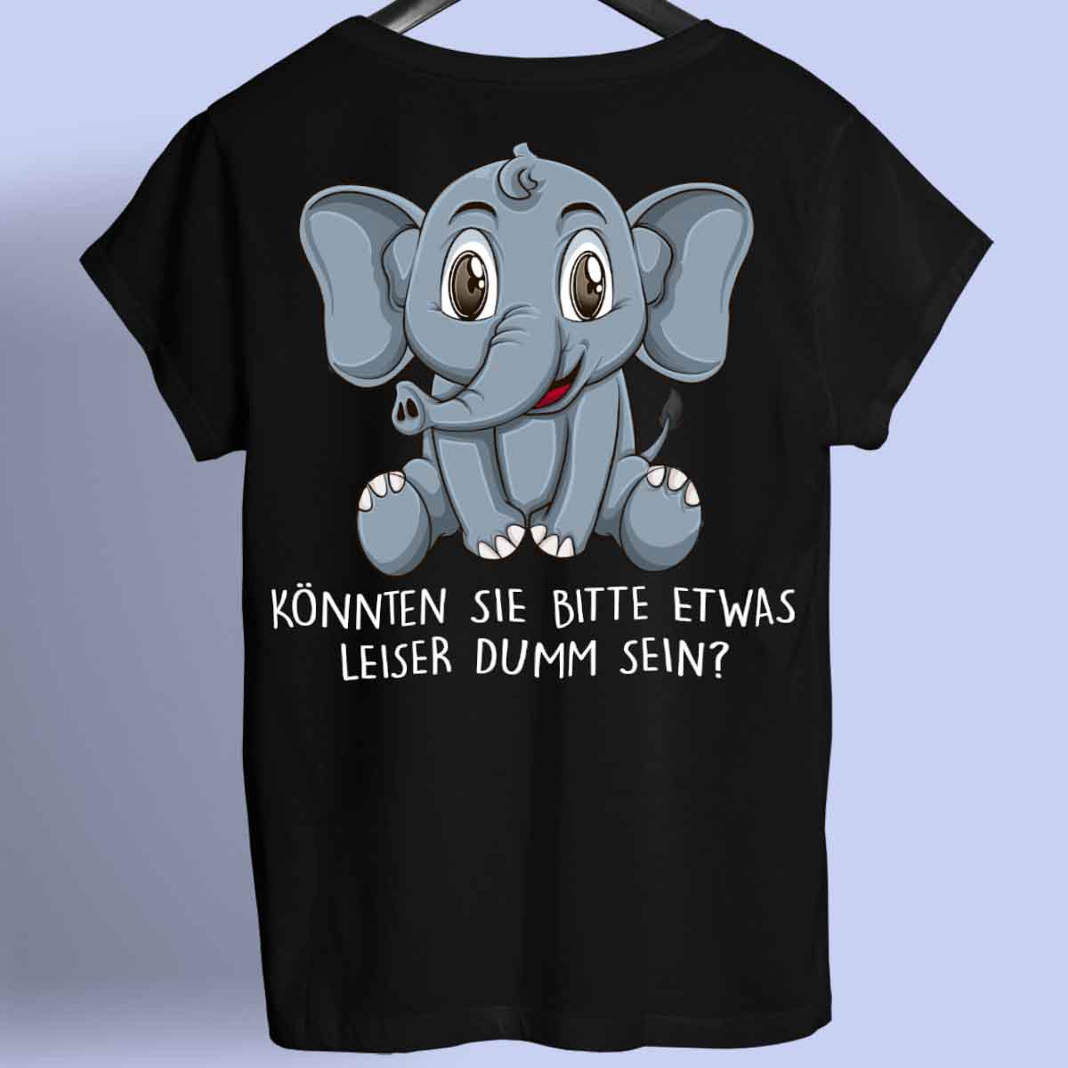 Leise Elefant - Shirt Unisex Rückendruck