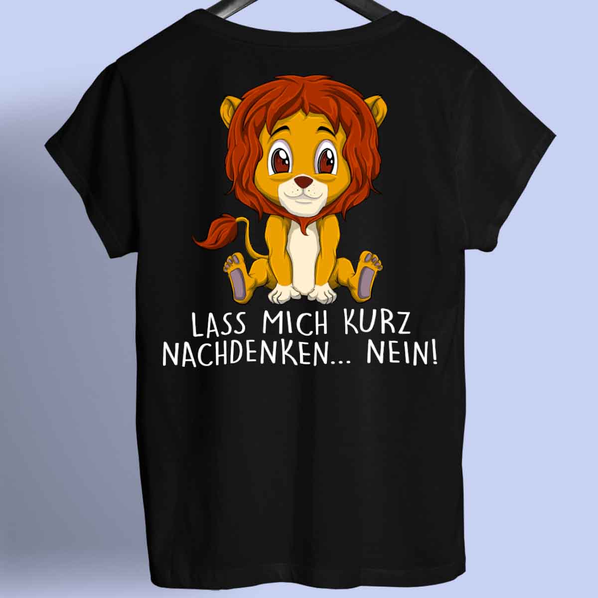 Nachdenken Löwe - Shirt Rückendruck