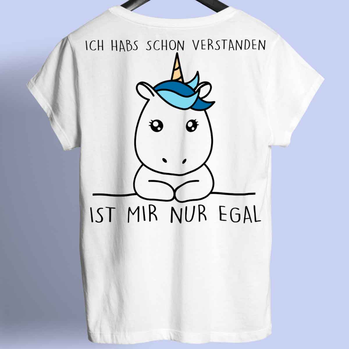 Verstanden Simple Einhorn - Shirt Rückendruck