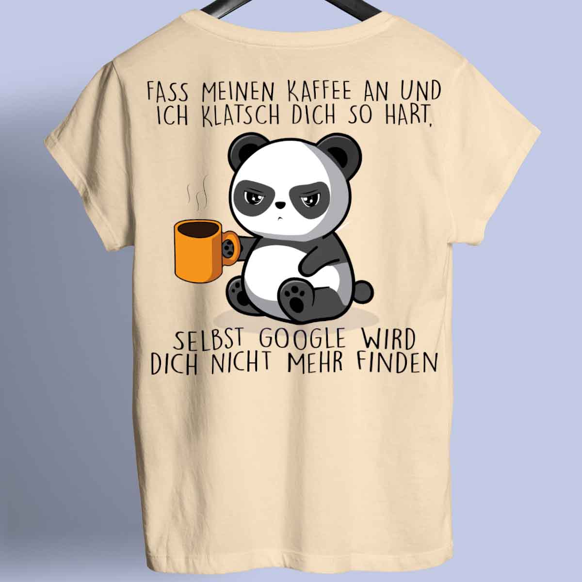 Google Cute Panda - Shirt Unisex Rückendruck
