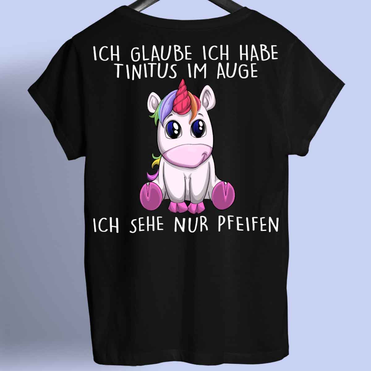 Pfeifen Einhorn - Shirt Rückendruck