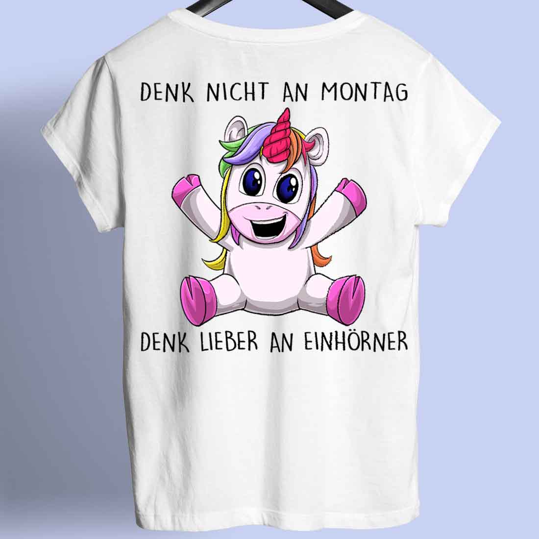Montag Unicorn - Shirt Rückendruck