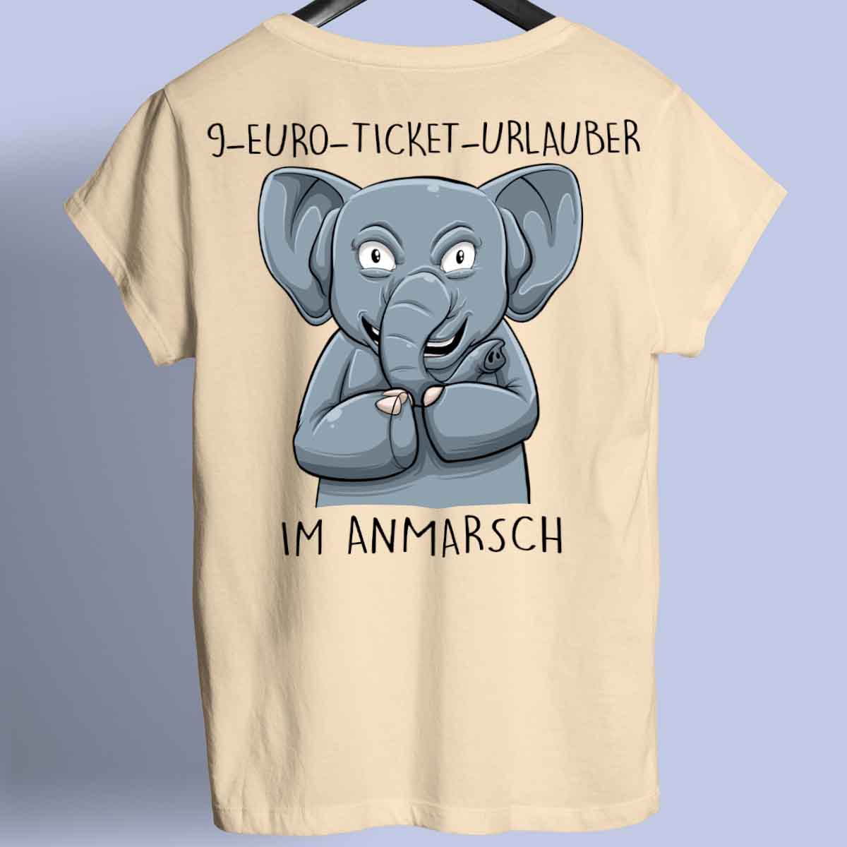 Anmarsch Elefant - Shirt Unisex Rückendruck