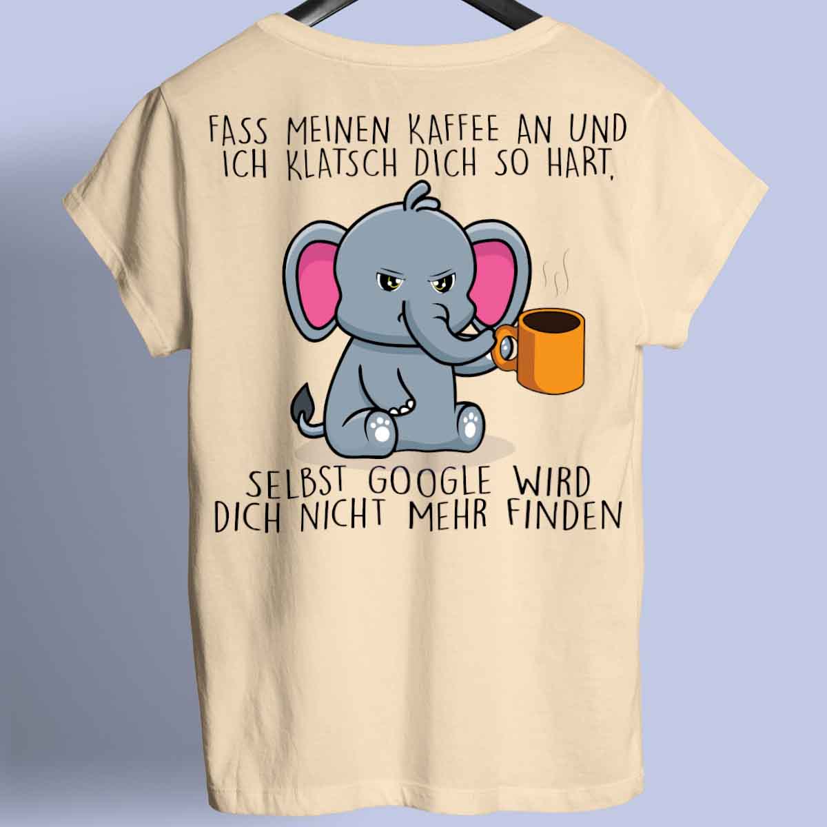 Google Cute Elefant - Shirt Unisex Rückendruck