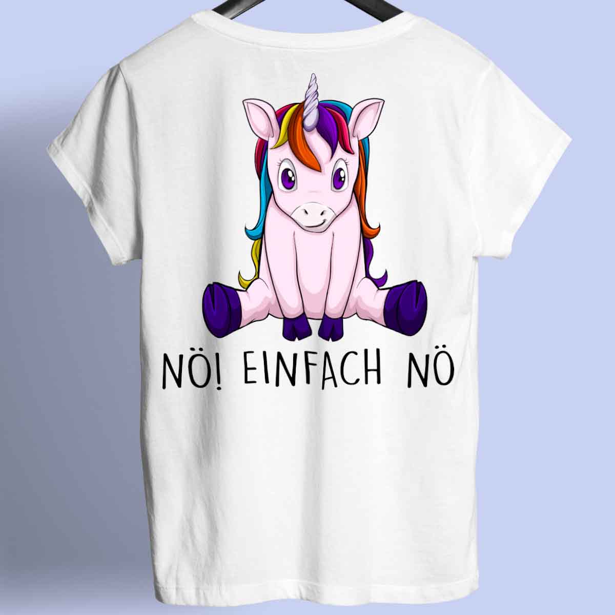 Nö! Einhorn 2 - Shirt Rückendruck