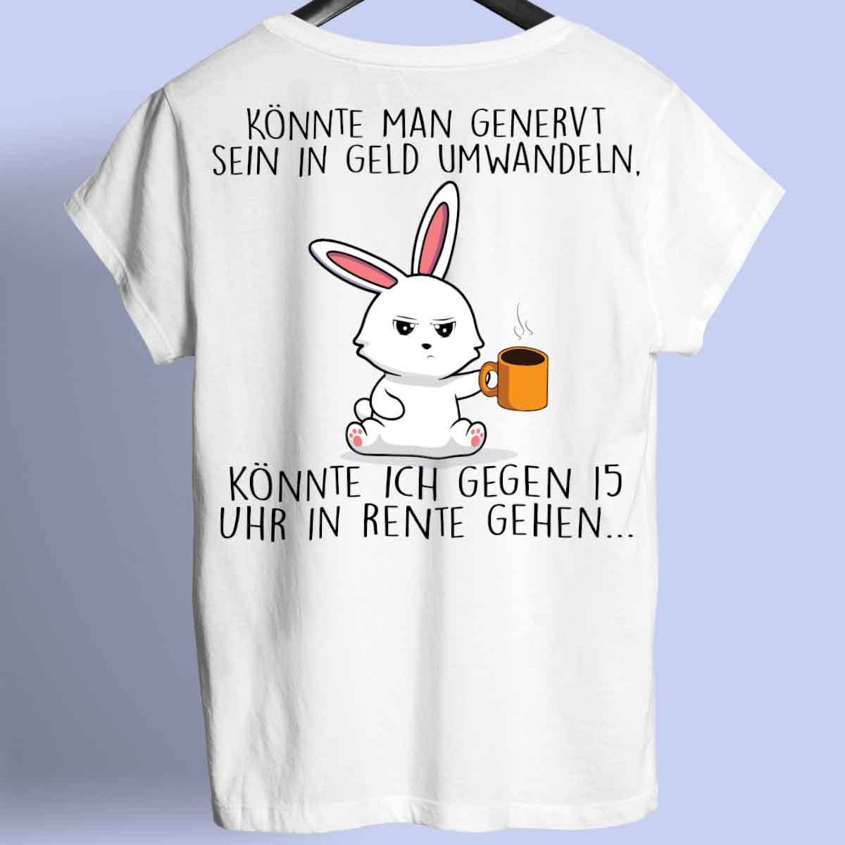 Rente Bunny - Shirt Unisex Rückendruck