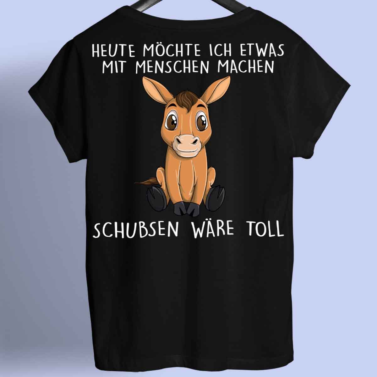 Schubsen Pferd - Shirt Rückendruck