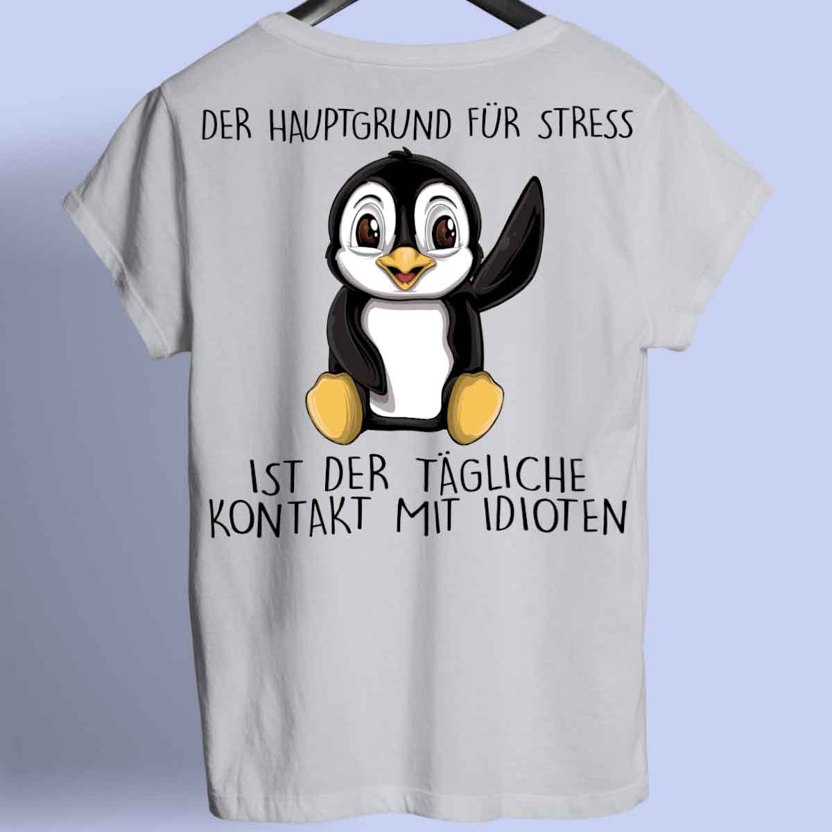 Stress Pinguin - Shirt Rückendruck