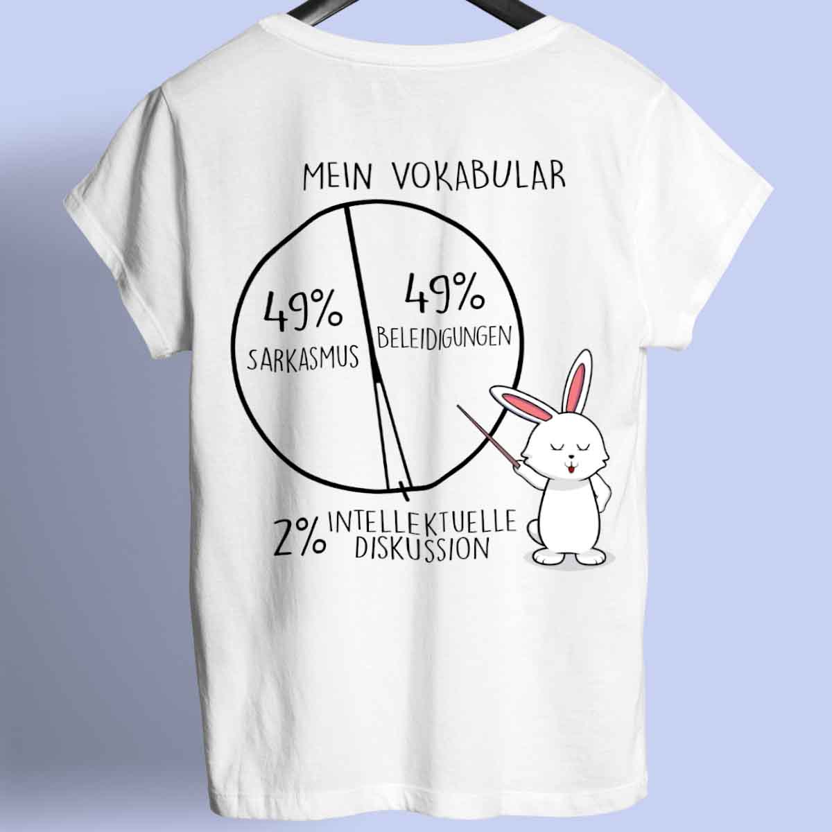 Vokabular Bunny - Shirt Rückendruck