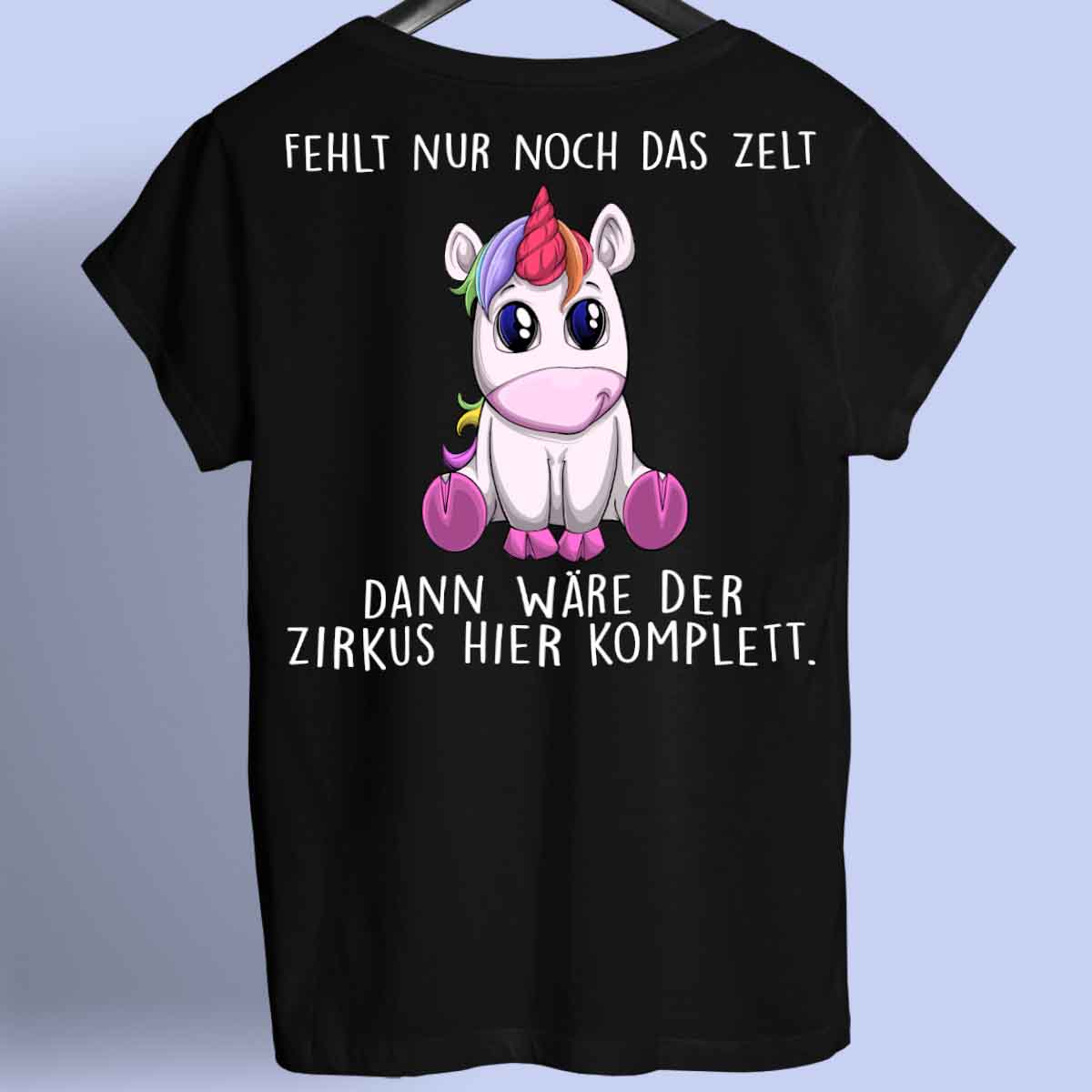 Zirkus Einhorn - Shirt Rückendruck