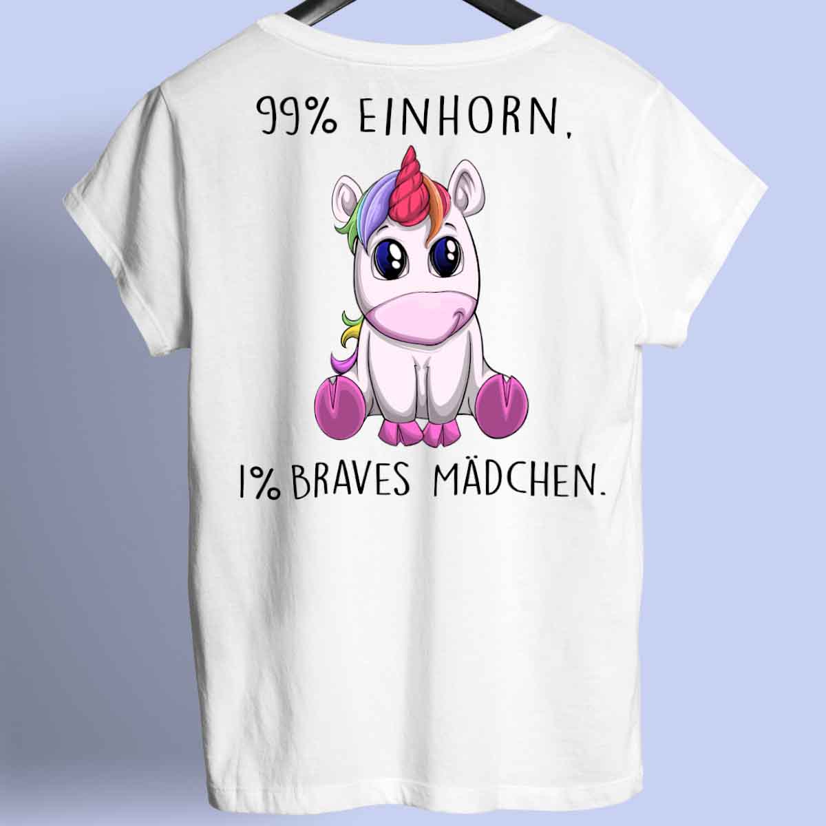 Braves Einhorn - Shirt Rückendruck