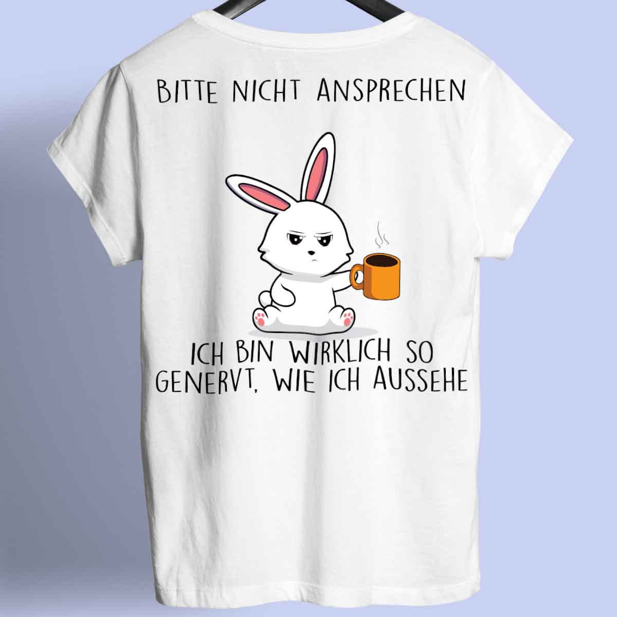 Genervt Bunny - Shirt Unisex Rückendruck