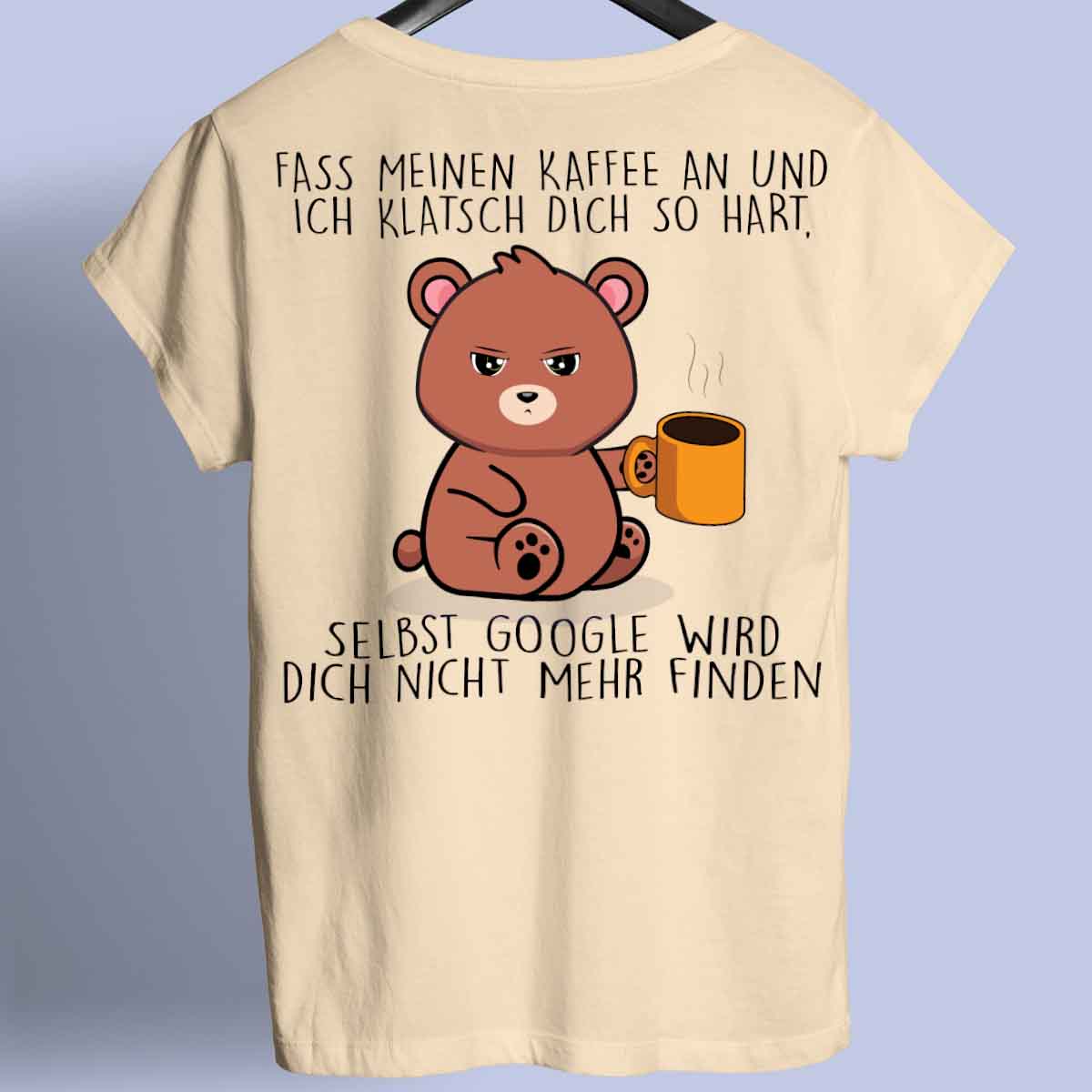 Google Cute Bär - Shirt Unisex Rückendruck