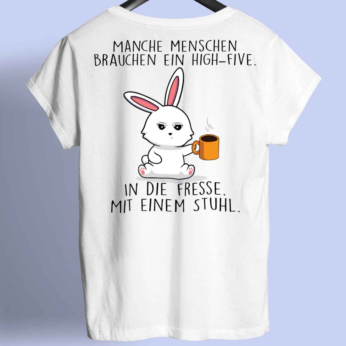 High-Five Bunny - Shirt Unisex Rückendruck