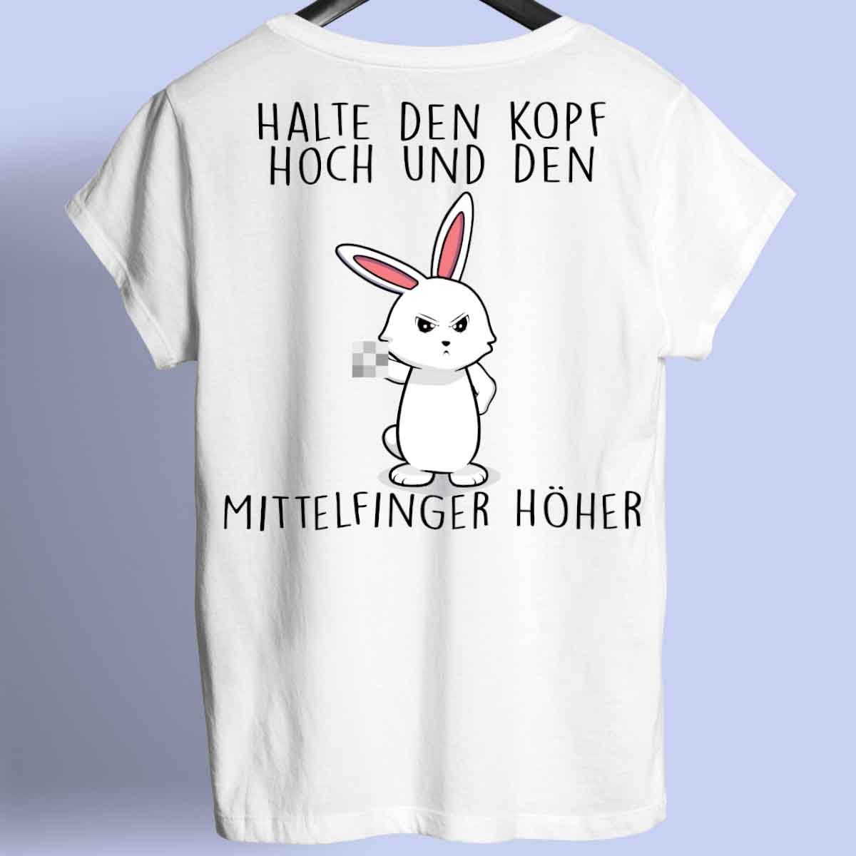Kopf Hoch Bunny - Shirt Unisex Rückendruck