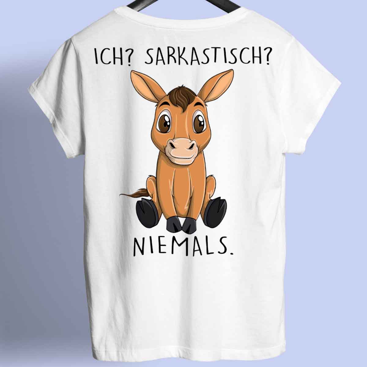 Sarkastisch Pferd - Shirt Rückendruck