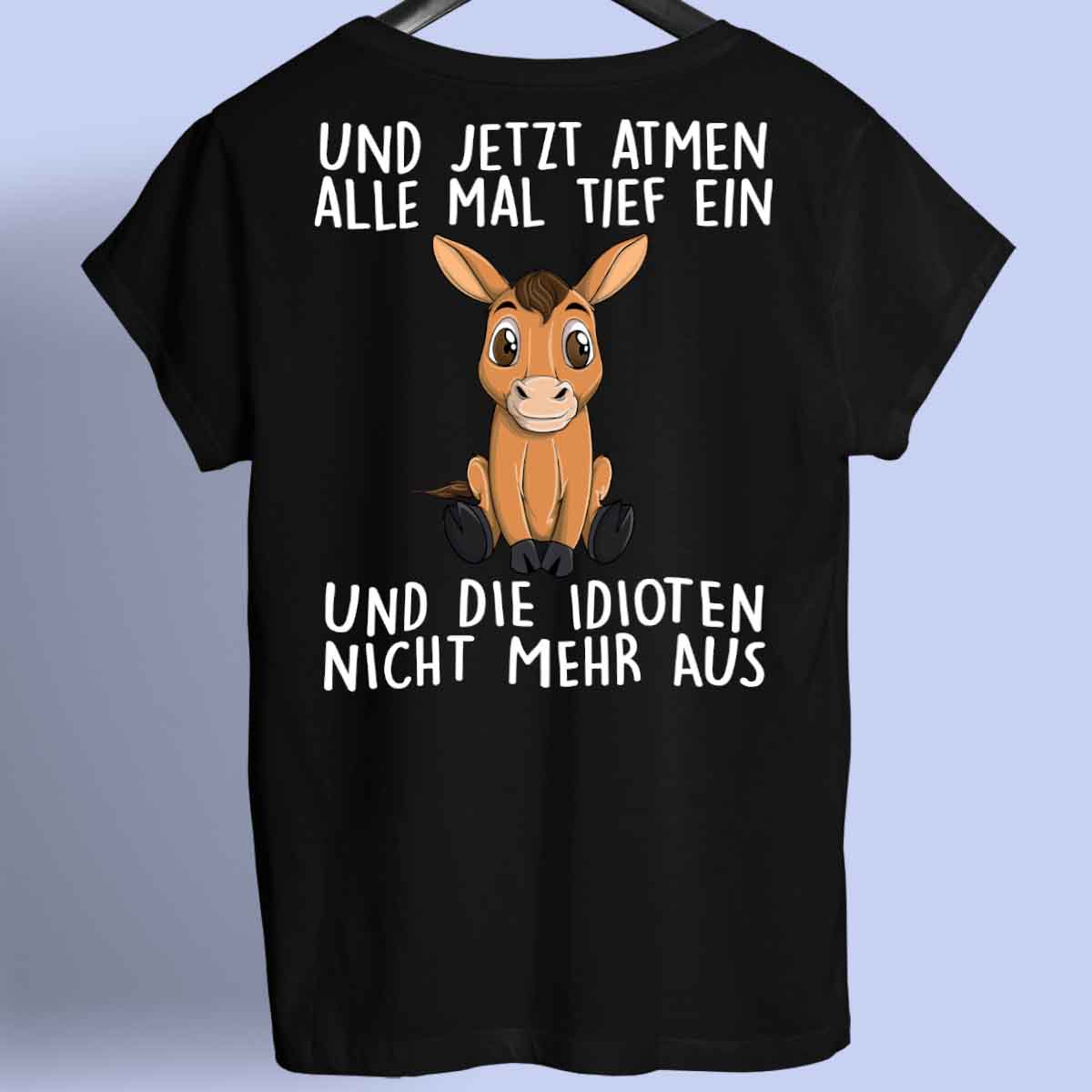Einatmen Pferd - Shirt Rückendruck