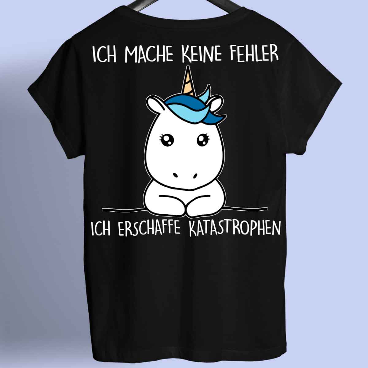 Katstrophen Simple Einhorn - Shirt Rückendruck