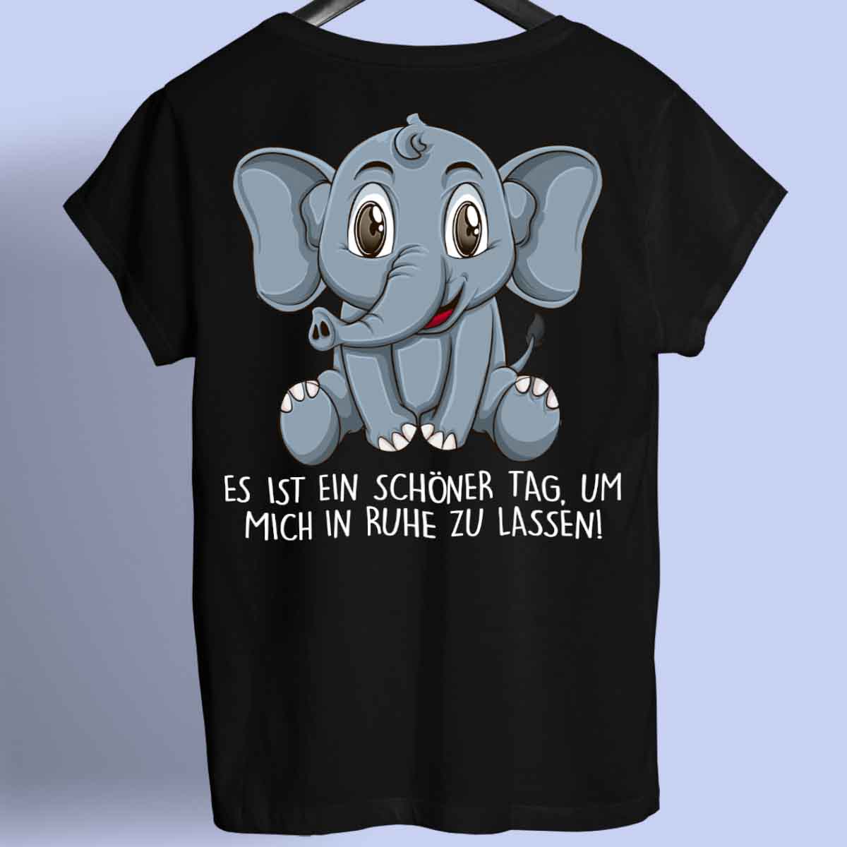 Ruhe Elefant - Shirt Unisex Rückendruck