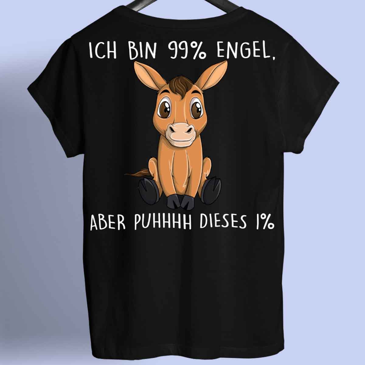Engel Pferd - Shirt Rückendruck
