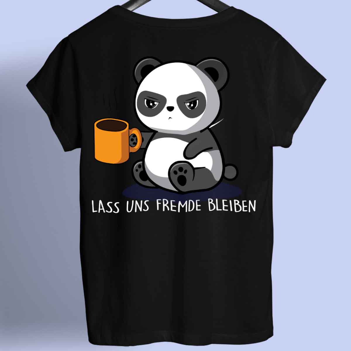 Fremde Cute Panda - Shirt Unisex Rückendruck